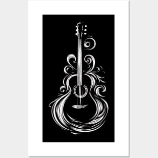 Artistic Guitar Posters and Art